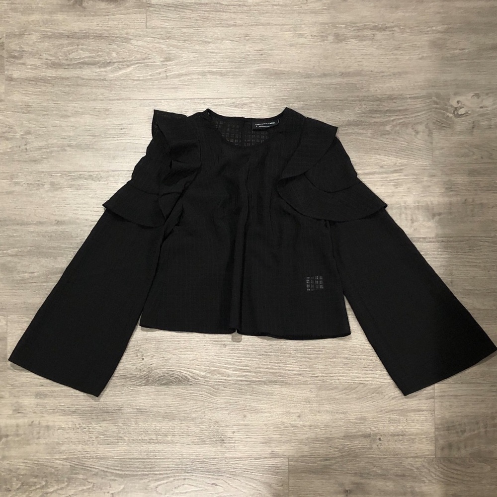 THE FIFTH Window Pane Ruffle Top - Picture 3 of 9